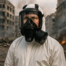 AVEC- BEREDSKAPS-GASSMASKE  SETT M/ DRIKKEFLASKE  -CBRN- Art:16031 thumbnail