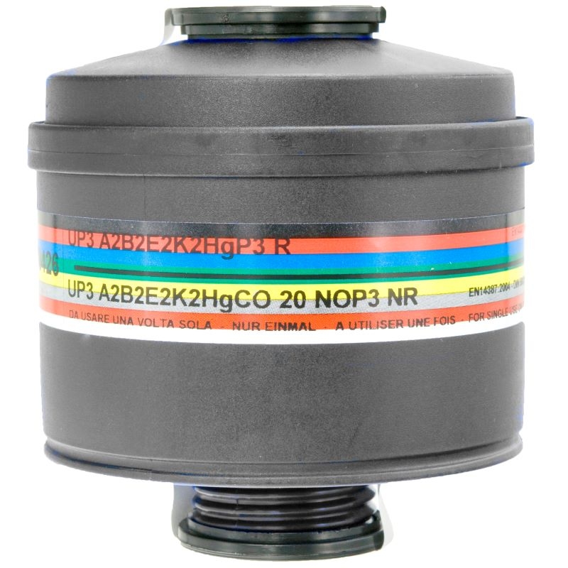 Spesial filter A2B2E2K2HGCO20NOP3NR

Kombinasjonsfilteret er blant de beste som finnes, og beskytter mot ”alle tenkelige” brann og kjemikalie gasser.

Rd40 filter A2B2E2K2 Hg NO CO20 P3 RD DIN40 (standard gjenger40 mm) 